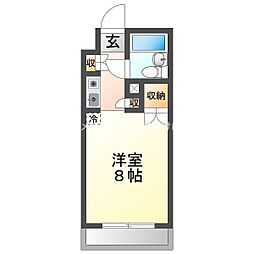 メゾン・ド・ラパン ワンルームの間取図画像