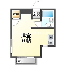 ムカイヤマハウス ワンルームの間取図画像