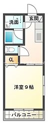 アン・ピエース 1DKの間取図画像