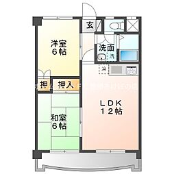 フィオーレ豊橋 2LDKの間取図画像