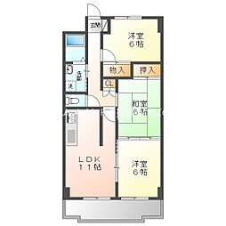 クレストパレス学園前 3LDKの間取図画像