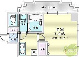 フェアリーコート歌島橋 1Kの間取図画像