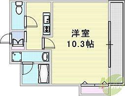 コートビレッジ2 1Kの間取図画像