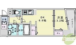 YOU'S8番館 1DKの間取図画像