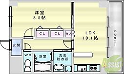 ガーデンレジデンス田川 1LDKの間取図画像