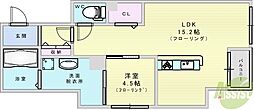 サンメゾン11 1LDKの間取図画像