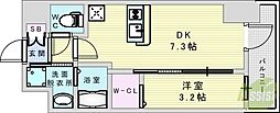 エステムコート新大阪XVIIベイス 1DKの間取図画像