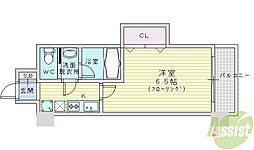サムティ大阪シティウエスト 1Kの間取図画像
