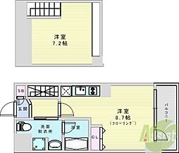 エスリード大阪シティーウエスト ワンルームの間取図画像