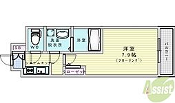 Sレジデンス新大阪ウエスト 1Kの間取図画像