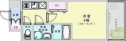 エスリードレジデンスオオサカウエスト 1Kの間取図画像