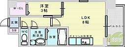 スプランディッド2 1LDKの間取図画像
