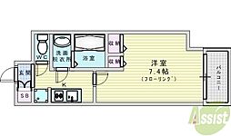 アドバンス新大阪6ビオラ 1Kの間取図画像