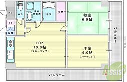 ヴィラエスポアール 2LDKの間取図画像