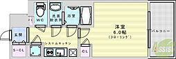 Resiur-HOSAKADayFeel 1Kの間取図画像