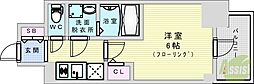 エスリードレジデンス大阪ウエストコート 1Kの間取図画像