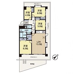 中山パーク・ホームズ 4LDKの間取図画像