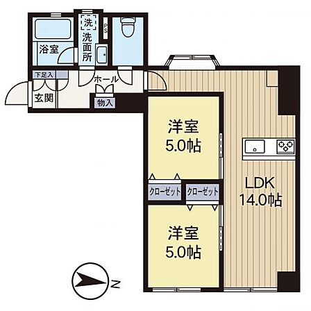【間取り図】2LDKタイプのお部屋です♪
