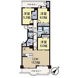 アルスあざみ野 3LDKの間取図画像