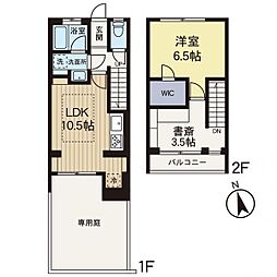 エミネンス神大寺2号棟 1LDKの間取図画像