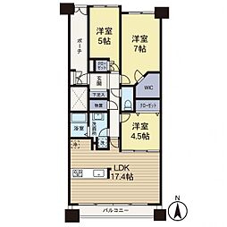 グランディスタ青葉台 3LDKの間取図画像