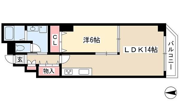 スリーアイランドタワー葵 ｜愛知県名古屋市東区葵1丁目(賃貸マンション1LDK・9階・51.51㎡)の写真 その2