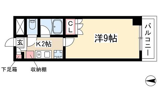 リブローネ南山 ｜愛知県名古屋市昭和区五軒家町(賃貸マンション1R・3階・24.56㎡)の写真 その2