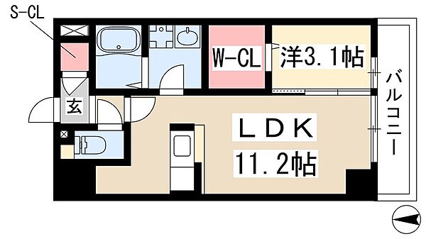 スティングレイつるま ｜愛知県名古屋市昭和区鶴舞1丁目(賃貸マンション1LDK・3階・38.01㎡)の写真 その2