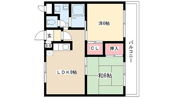 コスモトピア101 ｜愛知県名古屋市昭和区明月町3丁目(賃貸マンション2LDK・3階・48.00㎡)の写真 その2