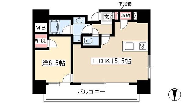 シエルブルー栄 ｜愛知県名古屋市中区栄4丁目(賃貸マンション1LDK・3階・51.36㎡)の写真 その2