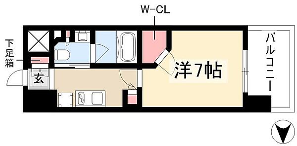 ザ・パークハビオ新栄 ｜愛知県名古屋市中区新栄1丁目(賃貸マンション1K・4階・26.17㎡)の写真 その2