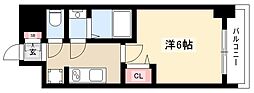 メイクス今池02 5階1Kの間取り