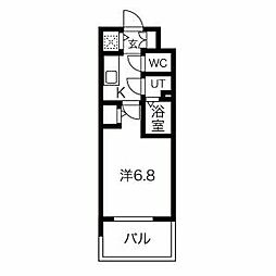 エスリード上前津LIVIA 8階1Kの間取り