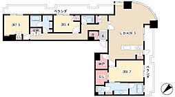 千種タワーヒルズ 21階3LDKの間取り