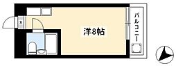 ビラ三秀植田 3階ワンルームの間取り