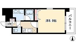 Cion Nagoya meieki 4階1Kの間取り