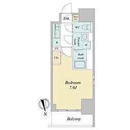 エスプレイス上前津レガシー 13階1Kの間取り