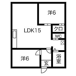 パールハイツ 2階