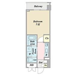COZY川名本町 3階1Kの間取り