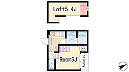 ハーモニーテラス野並 1階1Kの間取り