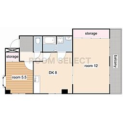 みずほ28 2階2DKの間取り