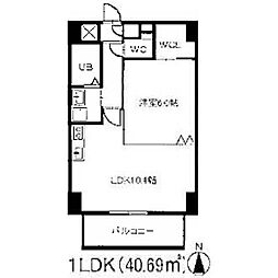 ロア金山 5階1LDKの間取り
