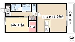 イル・フィオーレ松原 5階1LDKの間取り