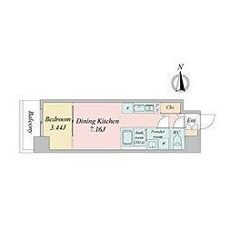 名古屋市中区金山3丁目マンション 1DKの間取図画像