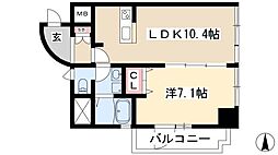 フローラル千種 1LDKの間取図画像