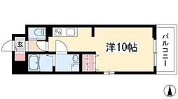 レジデンスSUN.K ワンルームの間取図画像
