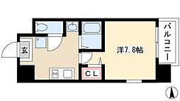 S-FORT八事 1Kの間取図画像