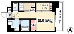 エステシア上前津 1SKの間取図画像