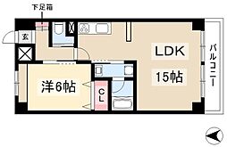 ブルームライフ今池 1LDKの間取図画像