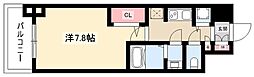 S-RESIDENCEAOI2 1Kの間取図画像